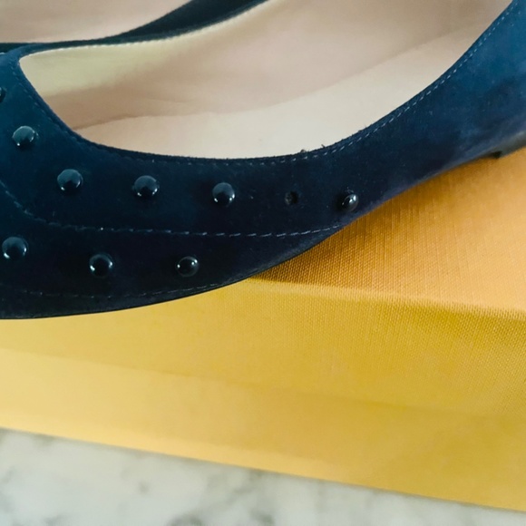 TODS blue studded ballerina flats - Picture 10 of 12